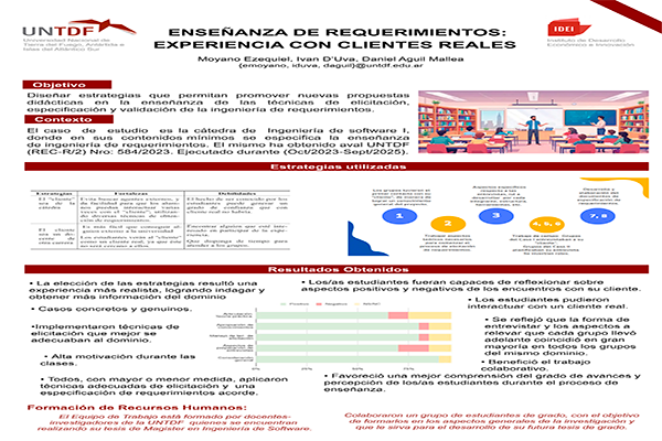 Enseñanza de Requerimientos: Experiencia con Clientes Reales